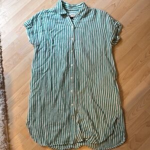 Universal Thread Green and White Striped Dress